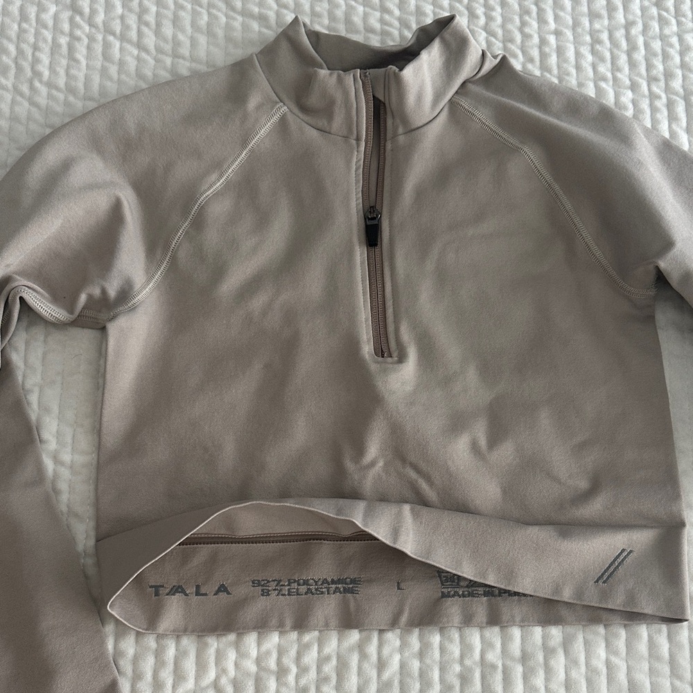 TALA Women's Tan Quarter-Zip Top